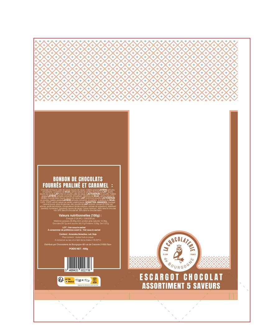 Sachet Chocolaterie de Bourgogne, déclinaison 1
