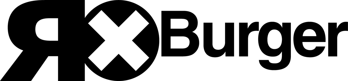 Logo RX Burger horizontal, noir