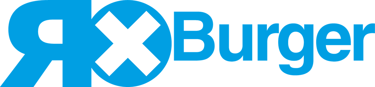 Logo RX Burger horizontal, couleur