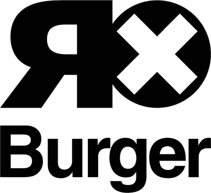 Logo RX Burger vertical, noir