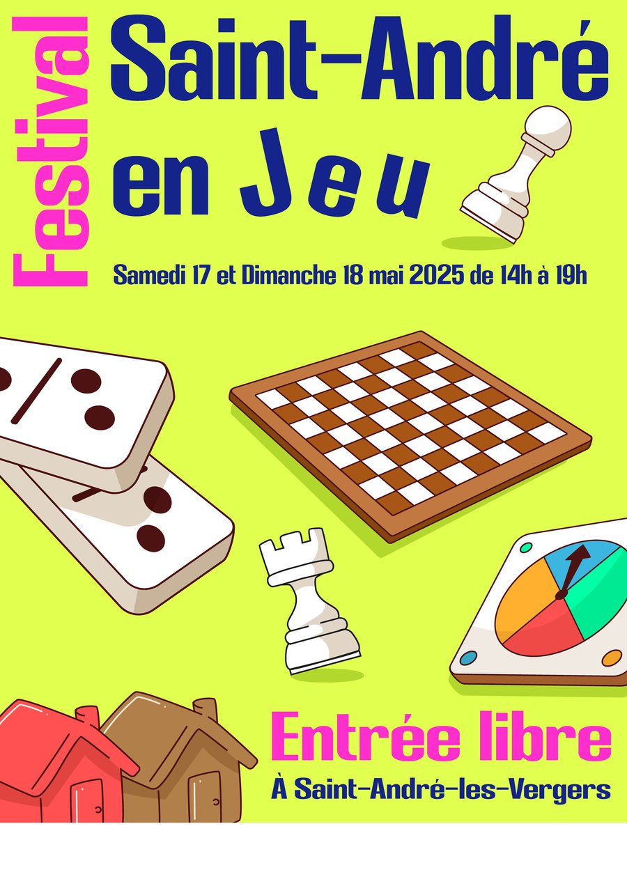 Affiche Festival Saint-André en Jeu, version noire