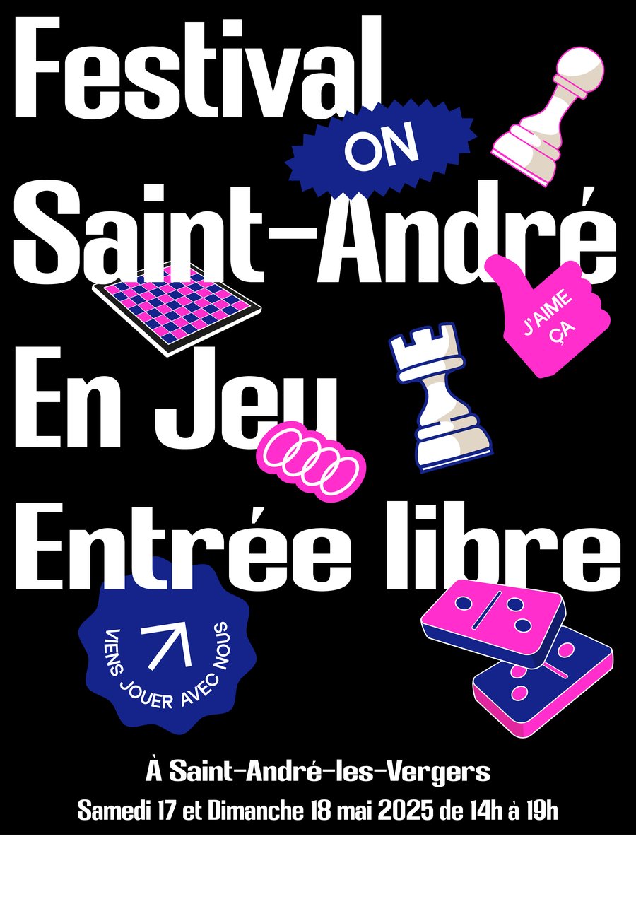 Affiche Festival Saint-André en Jeu, version verte