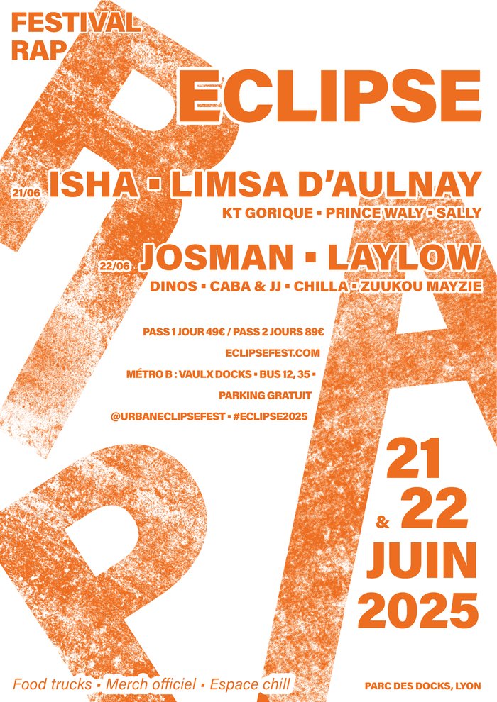 Affiche Festival Eclipse, version orange