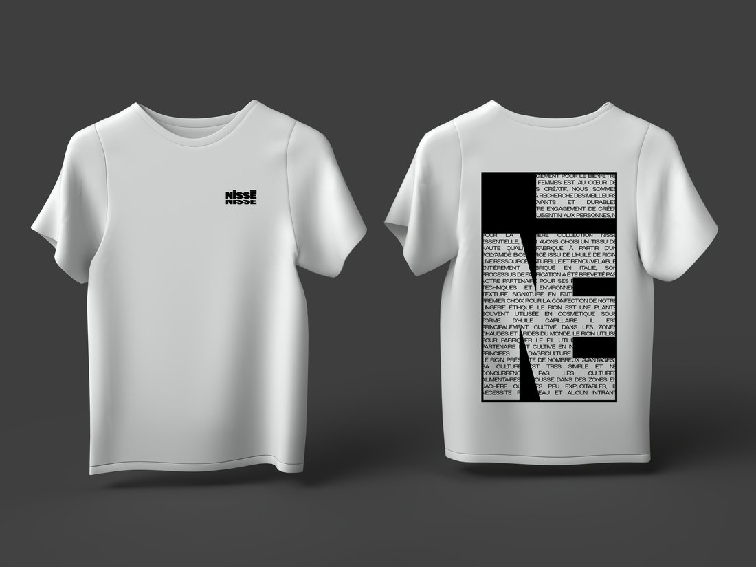 Mockup t-shirt NISSÉ, face et dos