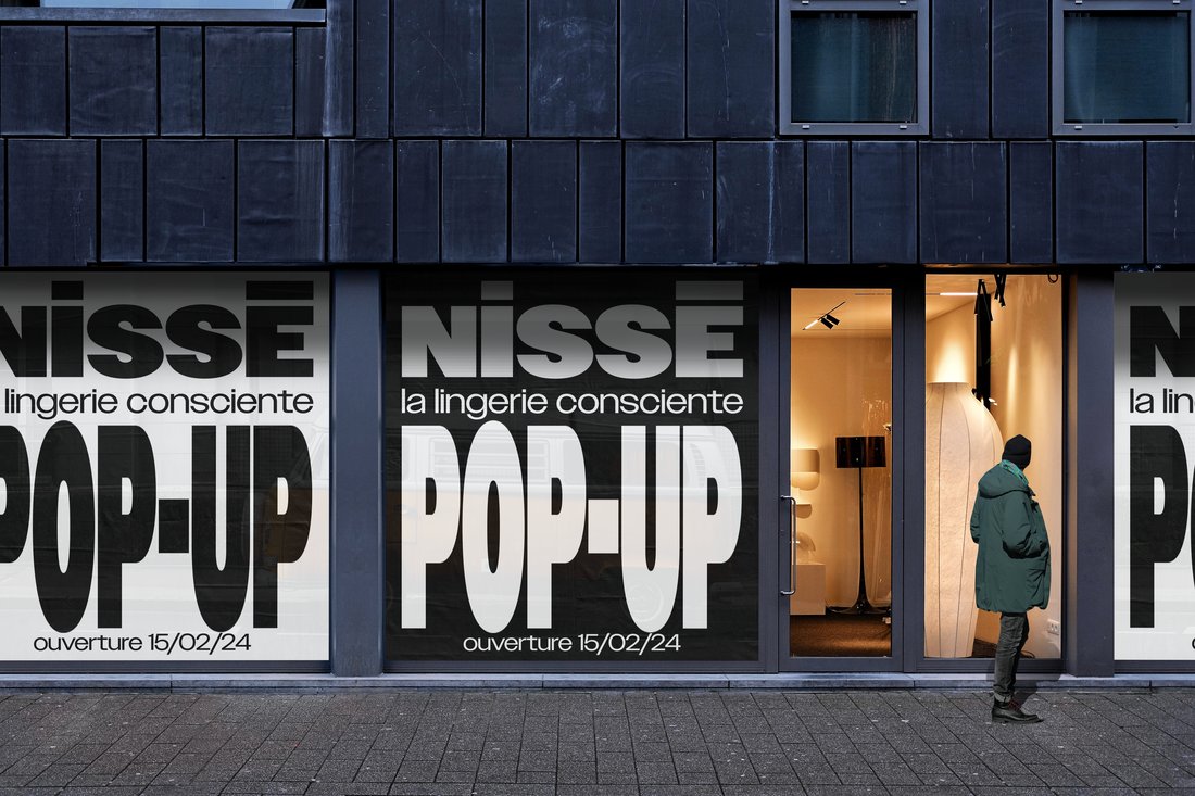 Vitrine finale du pop-up store NISSÉ