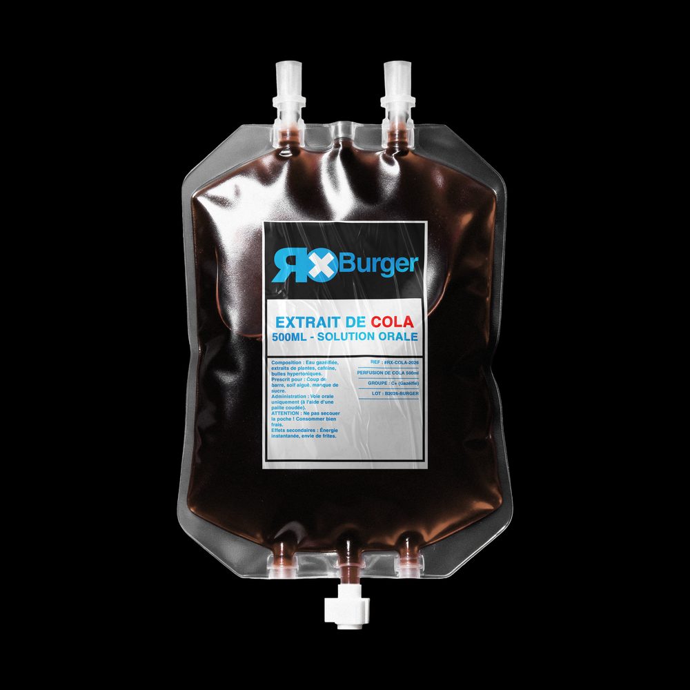 Boisson RX Burger en poche de perfusion