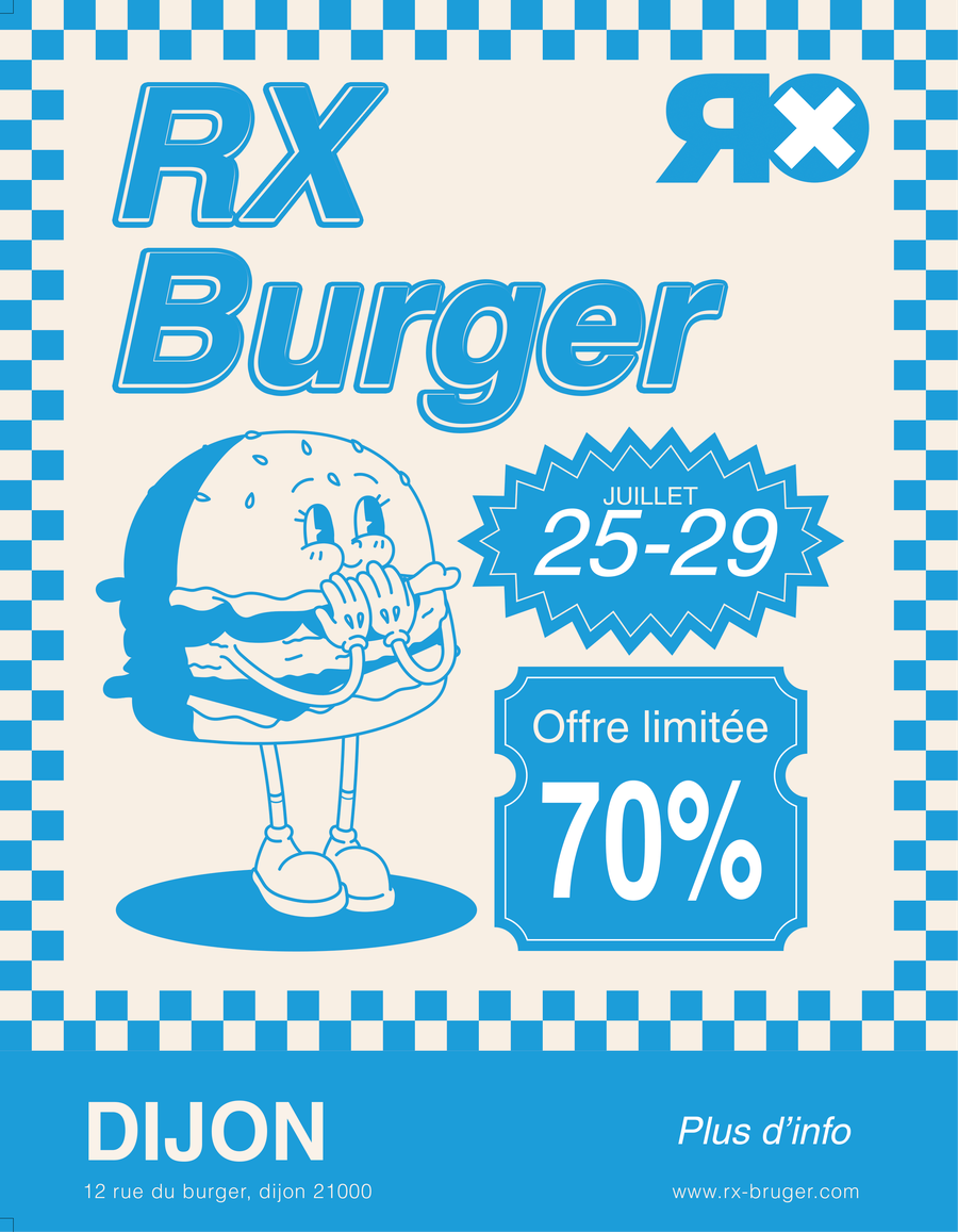 Affiche promotionnelle RX Burger