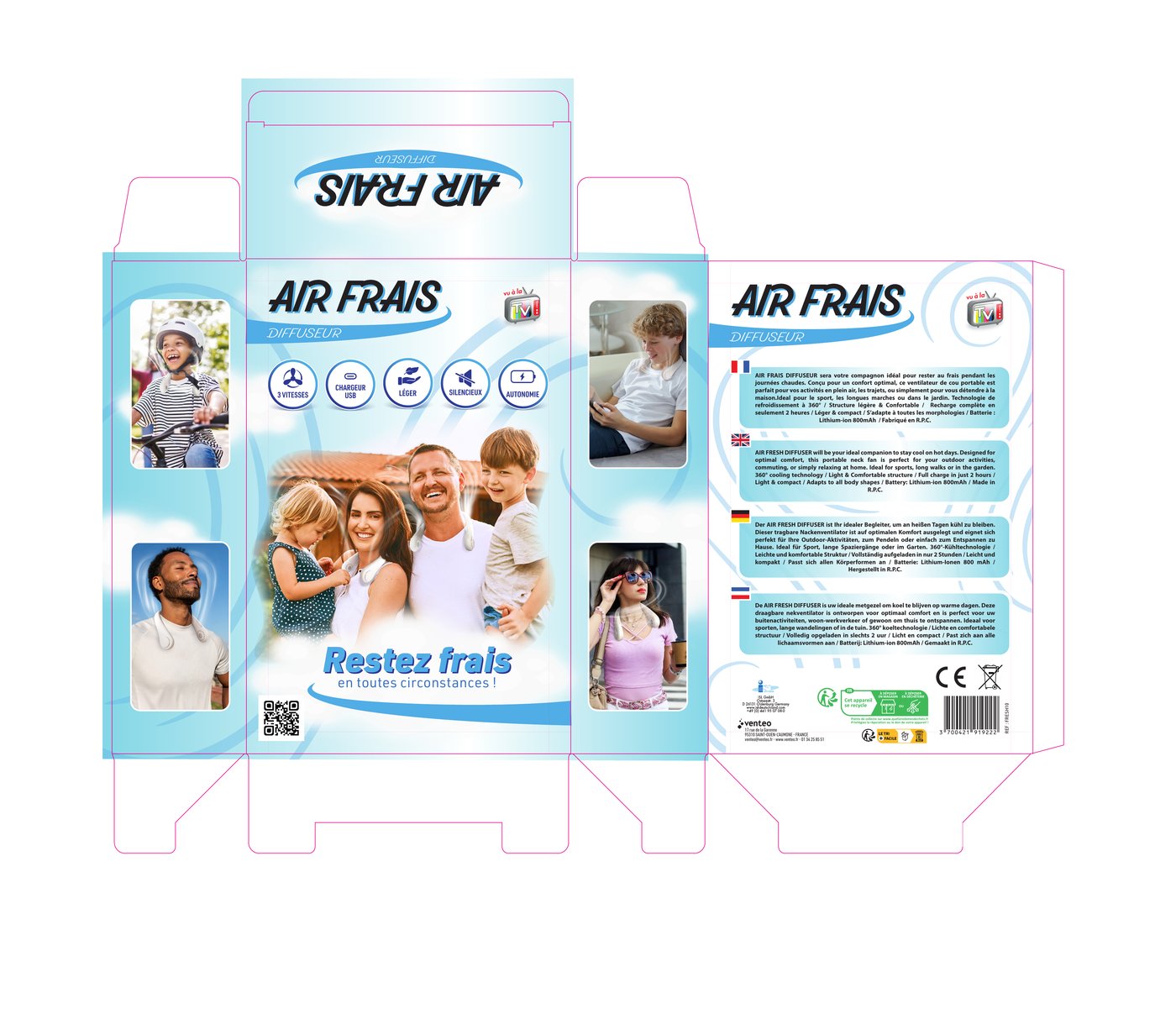 Packaging Air Frais Diffuseur, plan complet